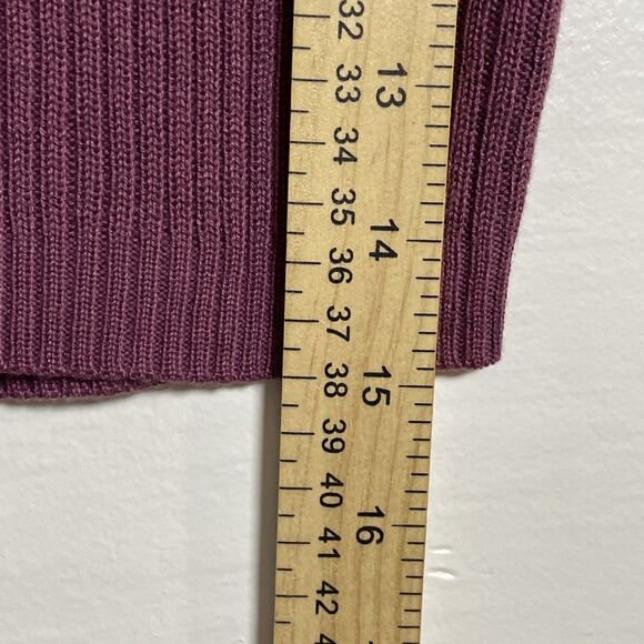 Wild Fable Women's Dark Mauve Long Sleeve V-Neck Crop Cardigan Sweater Sz Small - Picture 5 of 8